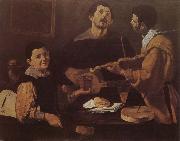 VELAZQUEZ, Diego Rodriguez de Silva y Three musician France oil painting artist